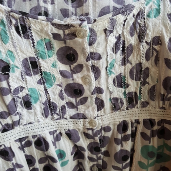 Multicolor, empire waist, racer back top - Picture 7 of 7